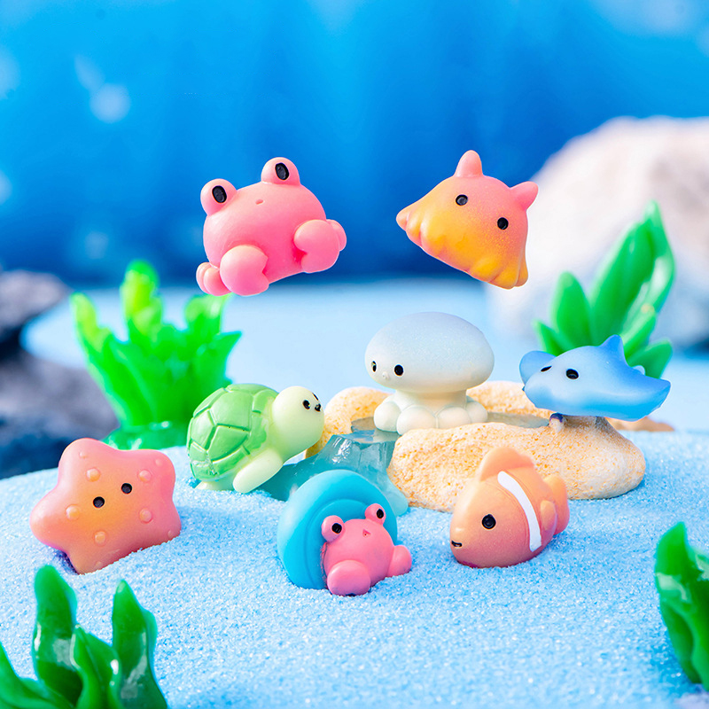 Fish Toys For Aquarium - 창의적인 송진 해양 동물 돌고래 Qctopuss
