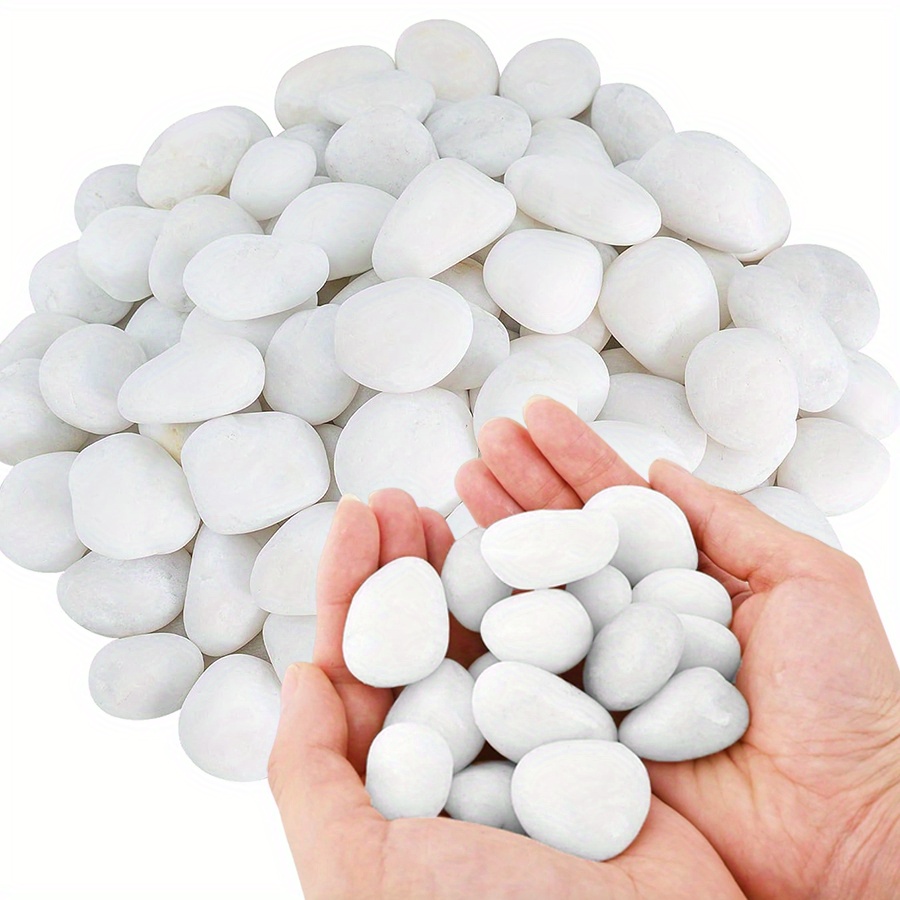 Aquarium Fish Buy - 200/400g 흰색 고광택 천연 자갈 2-3cm