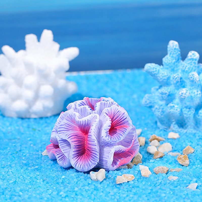 Fish Toys For Aquarium - 미니 레진 시뮬레이션 산호 해초 수족관