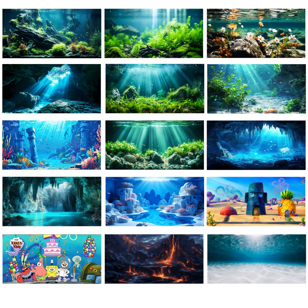 수족관 배경 스티커 80x40cm 방수 어항 장식 PV - Aquarium Fish Wallpaper 리뷰 및 가격