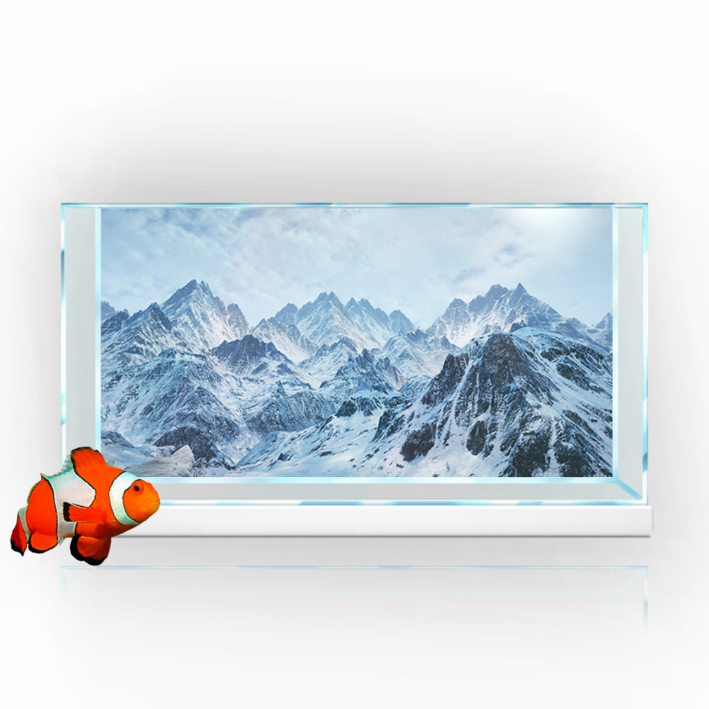 수족관 배경 스티커, 차가운 눈 산 3D HD 인쇄 벽 - Aquarium Fish Wallpaper 리뷰 및 가격