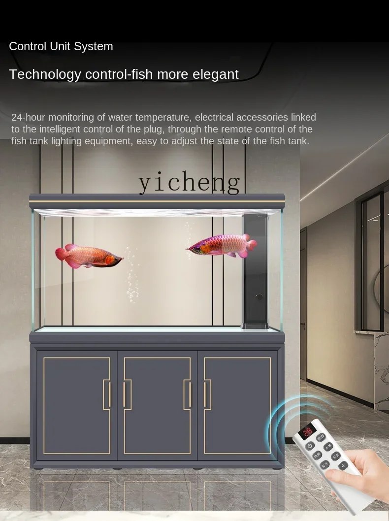 TQH 고급 초백유리 원목 어항 라이트 럭셔리 거실 대 - Aquarium Fish Dragon 리뷰 및 가격