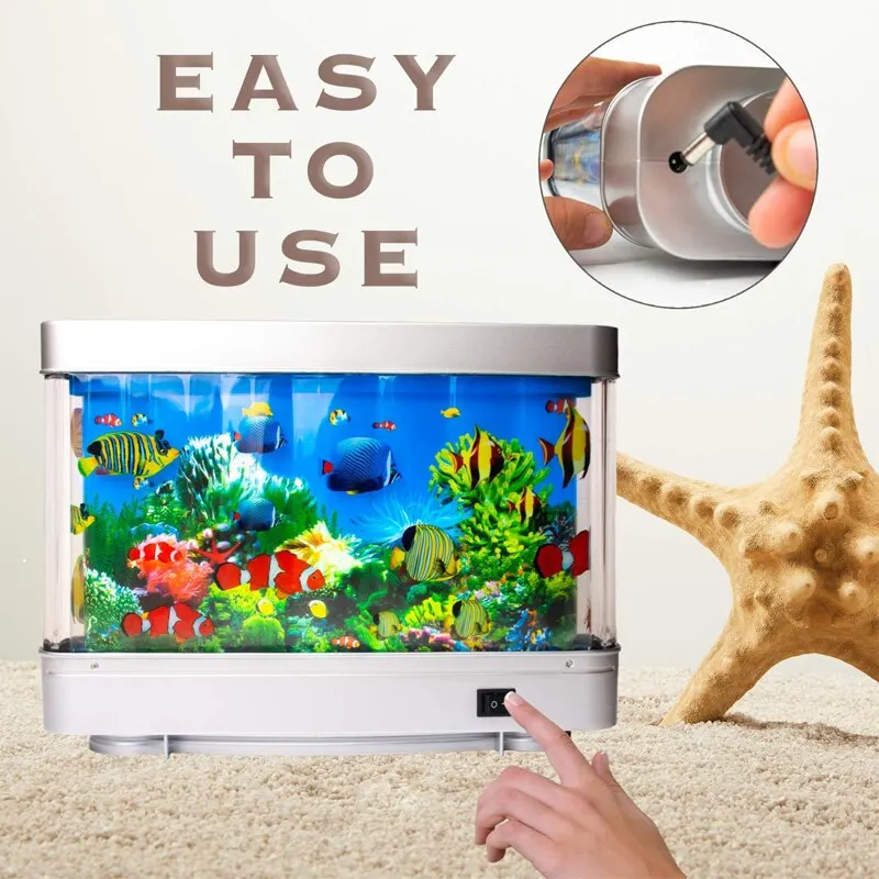 인공 수족관 장식 열대어 탱크 램프, 가상 바다 모션  - Fish Toys For Aquarium 리뷰 및 가격