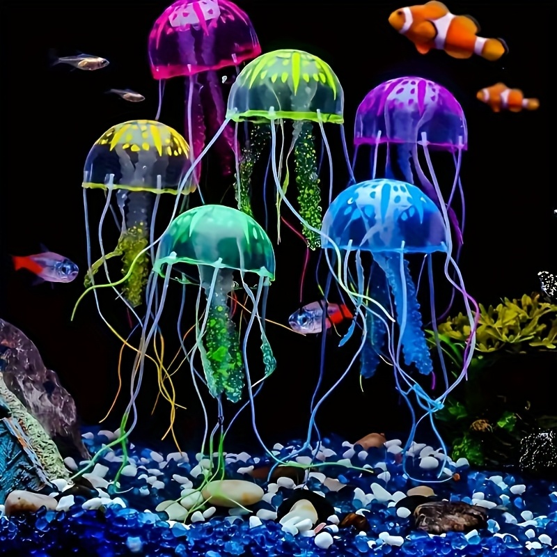 빛나는 시뮬레이션 해파리 2개 무작위 색상 플로팅 수족 - Fish Toys For Aquarium 리뷰 및 가격