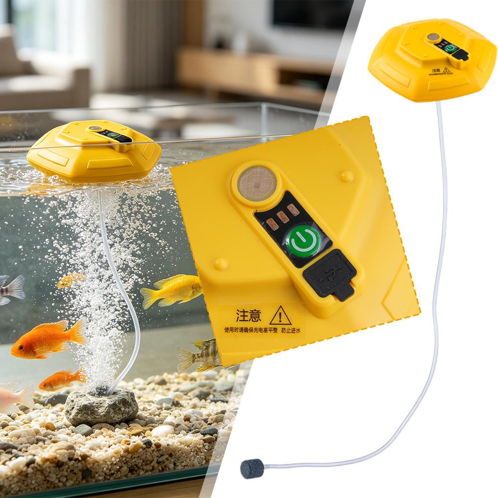 휴대용 수상 어항 산소 펌프, 3000mAh 충전식 에 - Aquarium Fish Buy 리뷰 및 가격