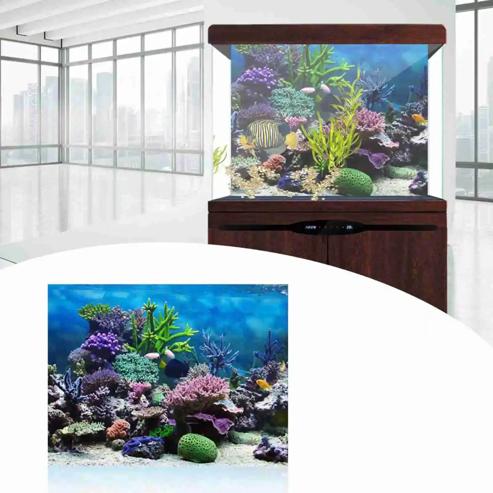 3D 수족관 풍경 포스터 벽지, 열대우림 어항 배경 장 - Aquarium Fish Wallpaper 리뷰 및 가격