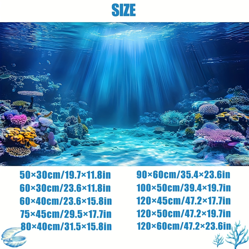수족관 배경화면 물고기 탱크 스티커, 해수/담수 수족관 - Aquarium Fish Wallpaper 리뷰 및 가격