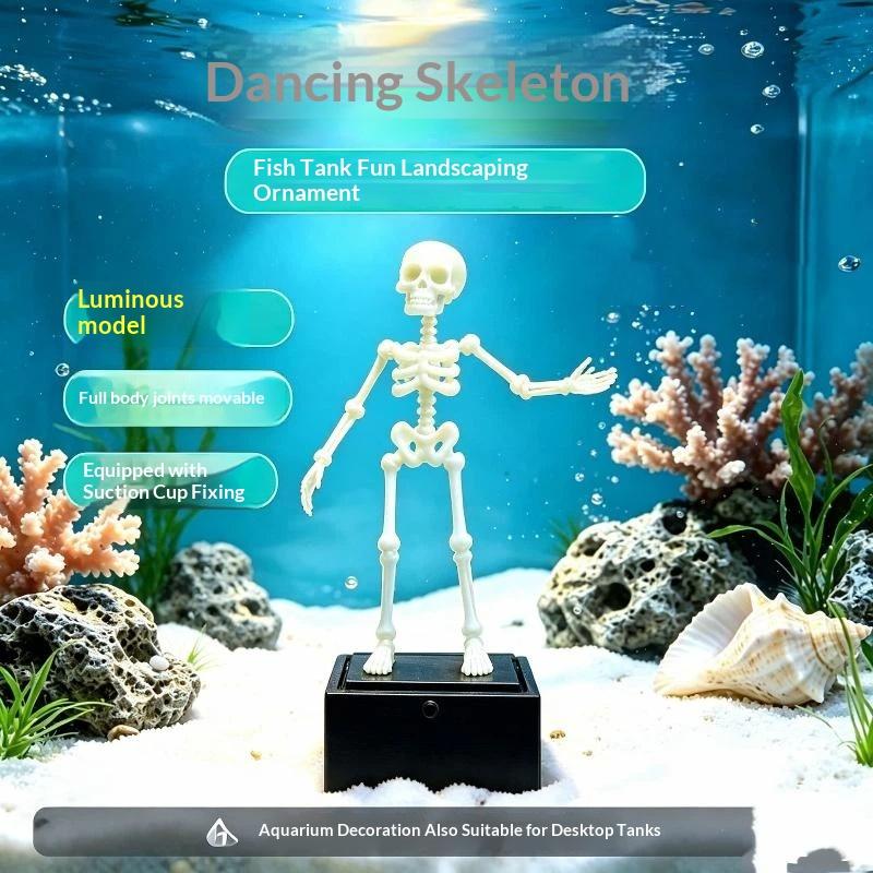3D 프린팅 댄싱 스켈레톤 수족관 버블러, 에어 튜브로 - Aquarium Fish Youtube 리뷰 및 가격