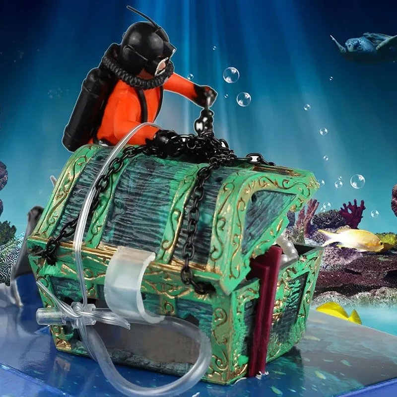 1Pcs 독특한 디자인 물고기 탱크 장식 보물 사냥꾼  - Aquarium Fish Unique 리뷰 및 가격