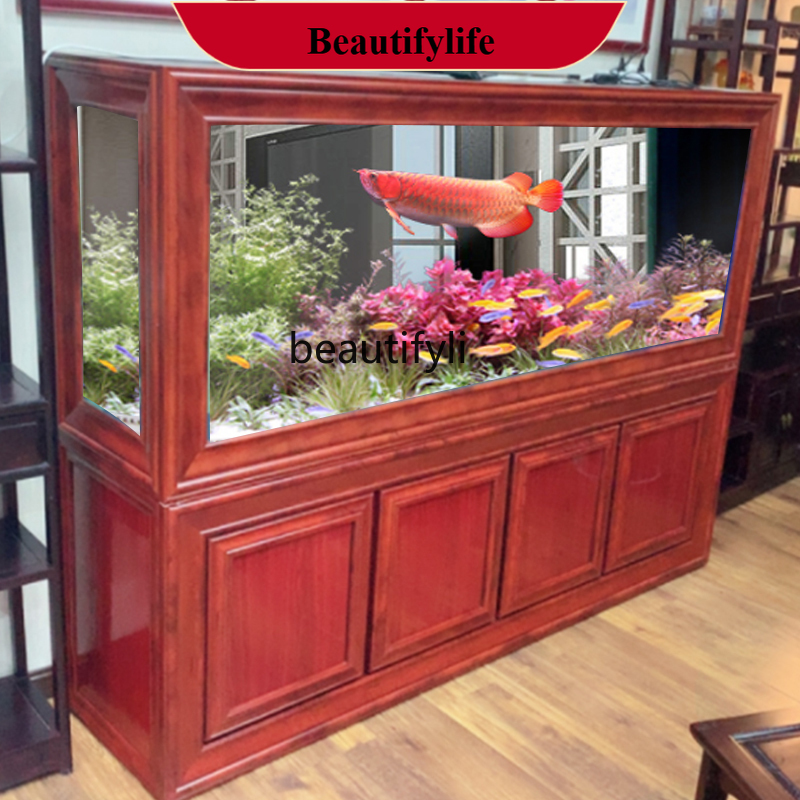 중국식 레드우드 패턴 드래곤 어항 스크린 대형 바닥 필 - Aquarium Fish Dragon 리뷰 및 가격
