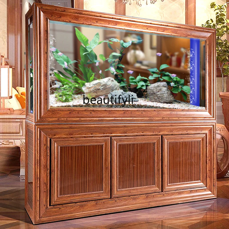 중국식 레드우드 패턴 드래곤 어항 스크린 대형 바닥 필 - Aquarium Fish Dragon 리뷰 및 가격