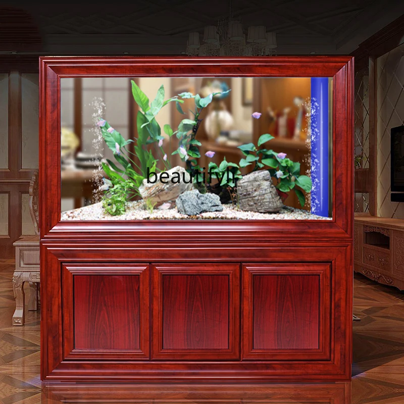 중국식 레드우드 패턴 드래곤 어항 스크린 대형 바닥 필 - Aquarium Fish Dragon 리뷰 및 가격